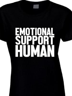 Emotional Support Mensch Lustiges Haustier T-Shirt Herren Damen T-Shirts Oberteil tee
