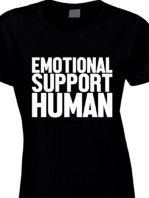 

Emotional Support Human Funny Pet T shirt tee 2XL