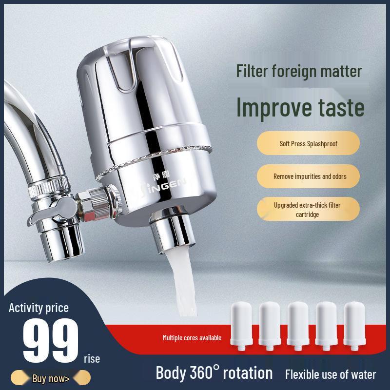 Jing En JN-X10 360° Rotating Water Purifier Faucet Filter with Anti-Splash Bubbler for Kitchen.