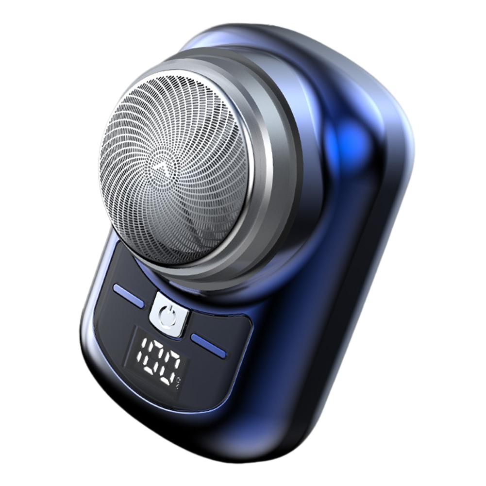 Tragbarer Mini-Elektrorasierer, 180 mAh, digitale Leistungsanzeige, Bartschneider, wiederaufladbar über USB, zum Entfernen von Brust- und Körperhaaren