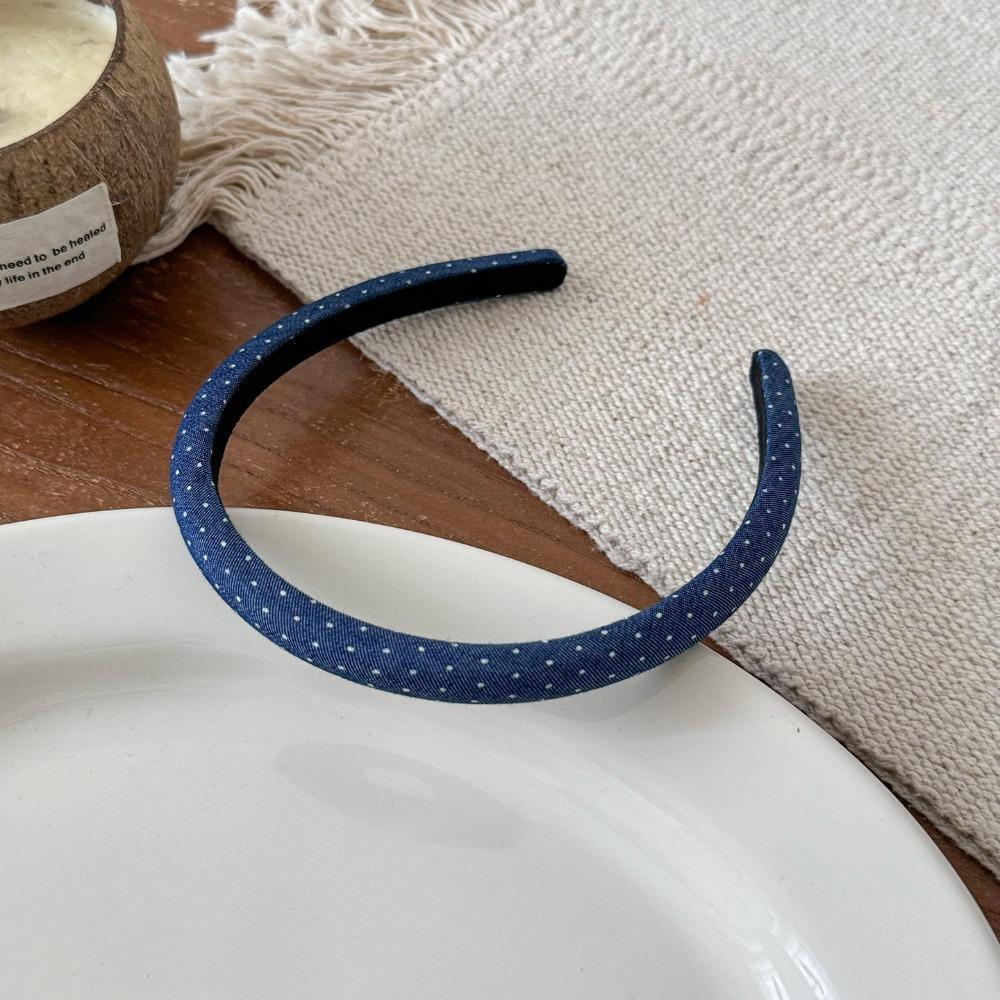 Versatile Denim Hair Hoops 1cm Width Thin Headband versatile Narrow Hair Hoops for Women