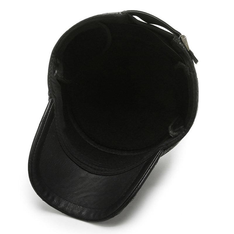 New diamond cap autumn and winter warm fleece thickened middle-aged men's flat top hat fashionable and simple tide