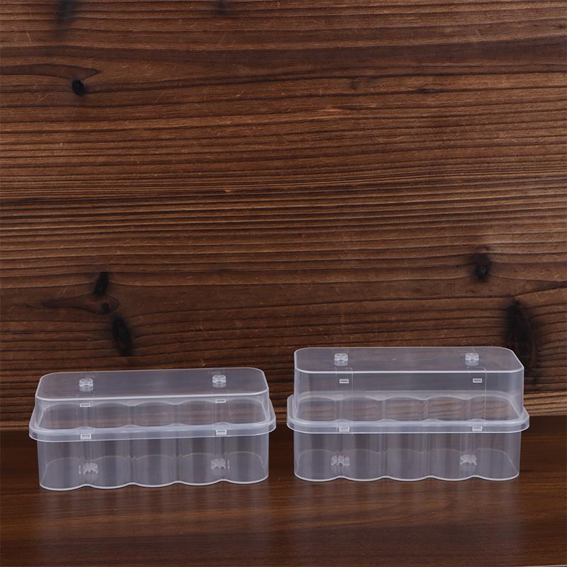 5Pcs 7Ml/10Ml 10-Slot Vial Storage Case Plastic Clear Microtube Storage Box Stackable Freezer Tube Box Diabetic Supplies