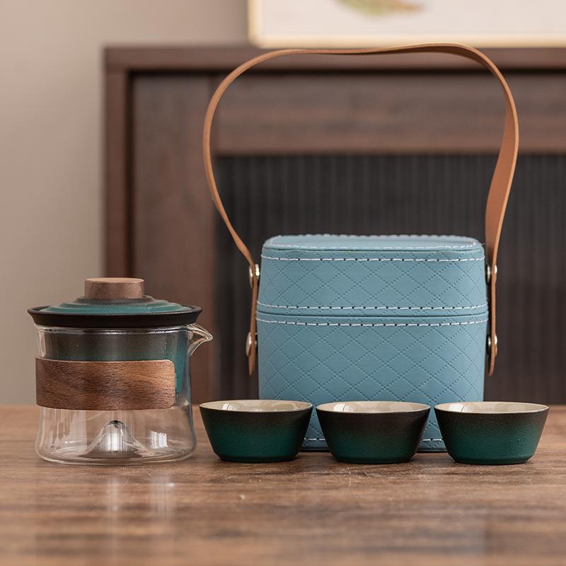 High-end Express Cup, One Pot, Three Cups, Portable Travel Tea Set, Portable Outdoor Enterprise, Company Business Gift