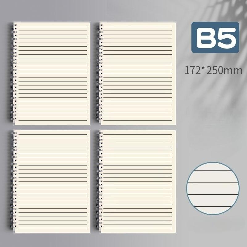 80 Sheets/ 160 Pages Square Line Notebook A4 A5 B5 Coil Paper Journal Diary Sketchbook For School Notebook Supplies Stationery