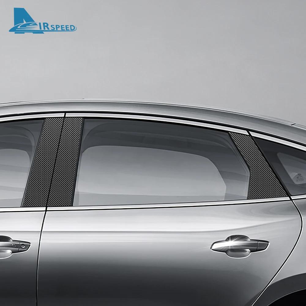 B Pillars Sticker Car Window Door For BYD King DM-i 2026 2025 2024 2023 Column Post Trim Cover Glossy Black/Carbon Fiber Style