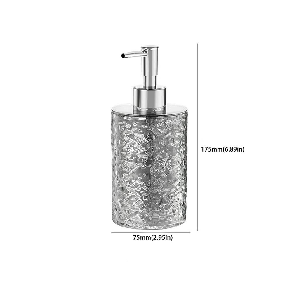 Luxury Bathroom Soap Dispenser Reusable Hand Pump Dispenser Bottle Transparent Shower Gel Empty Bottle Liquid Container