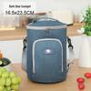Round Insulated Oxford Cloth Lunch Bag - Aluminum Foil Lined Handbag for Students & Office Workers