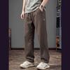 Lyocell breathable men's casual pants summer new loose straight thin pants splicing tooling trousers