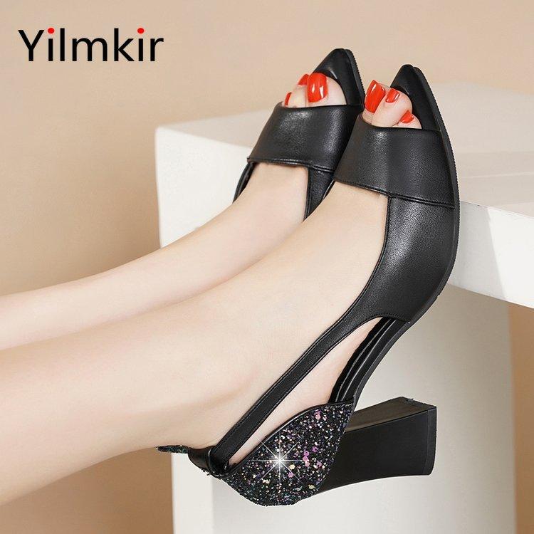 Купить Women Bright Versatile Elegant High Heel Sandals Fashionable and  Popular Ladies Office Casual High Heels Outdoor Simple Shoes | Joom