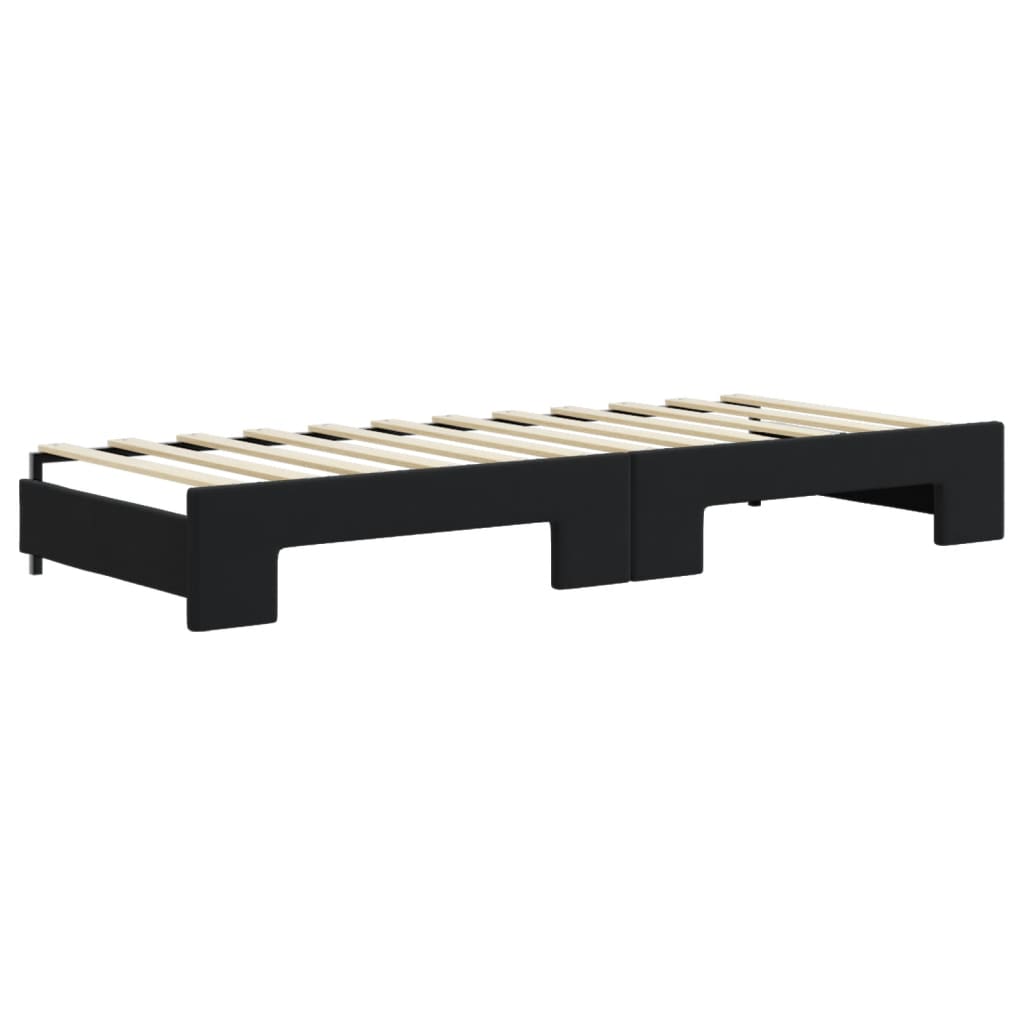 Vidaxl Sofa Rozsuwana, Czarna, 80X200 Cm, Aksamit