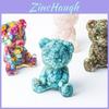 Crystal Resin Bear Desk Ornament With Natural Water Crystals For Home Office Decor