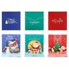 3pcs 3D Christmas Card Decorative Handwritten Blessing Festival Decors Postcard Folding Gift