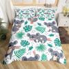 Kids Cute Koala Duvet Cover Microfiber Girls Cartoon Animal Bedding Set Twin King Australia Wild Animals Floral Comforter Cover