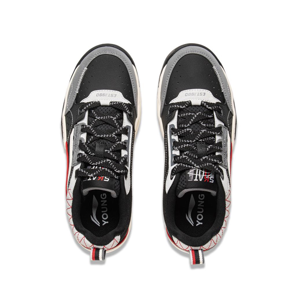 Li Ning Kids Sports Casual Shoes Kids Shoes Black Shadow-Gray YKCV018-3