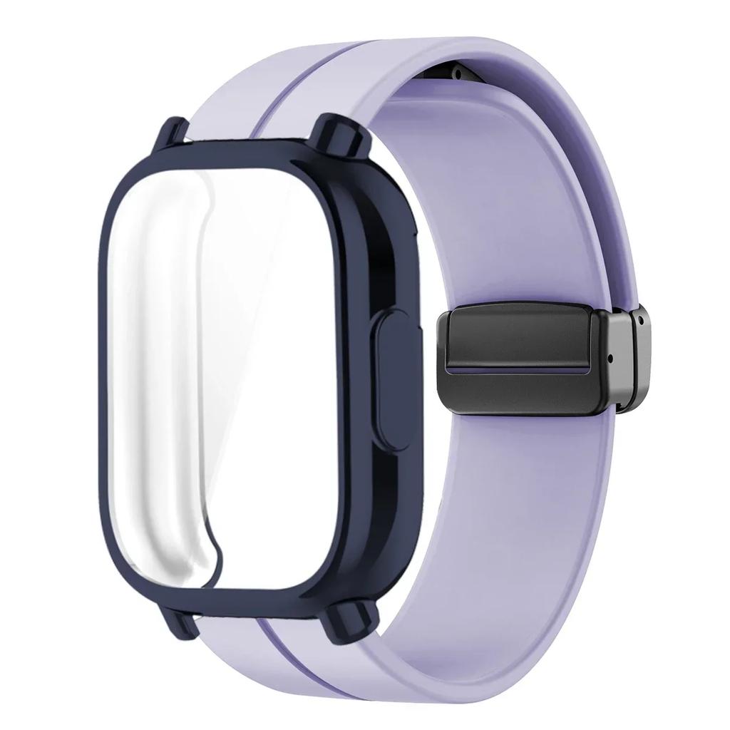 Magnetisches Silikonarmband + Hülle für Xiaomi Redmi Watch 5 Active Lite Smartwatch Armband und Hülle für Redmi Watch 5 Active Lite