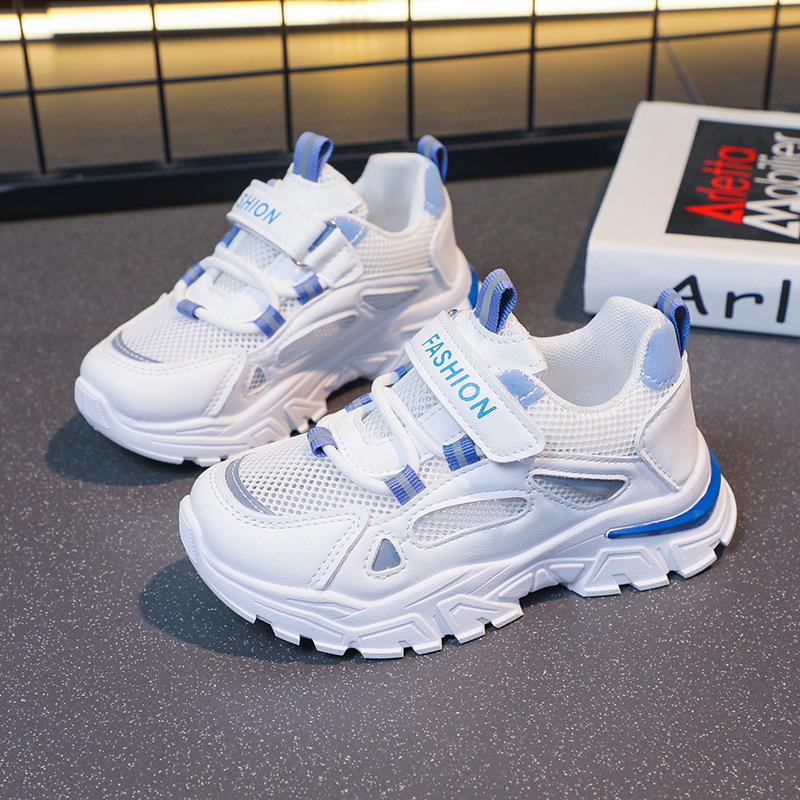 

Boys net shoes 2025 summer new soft-soled children s sports shoes fashion hollow breathable single net shoes girls shoes 37
