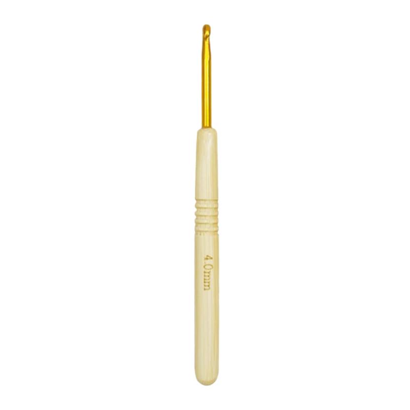 M-Modern-9Pcs 135Mm Bamboo Crochet Hook Wooden Handle Crochet Hooks Knitting Needles Sets For Making Sewing Blankets Yarn Crafts