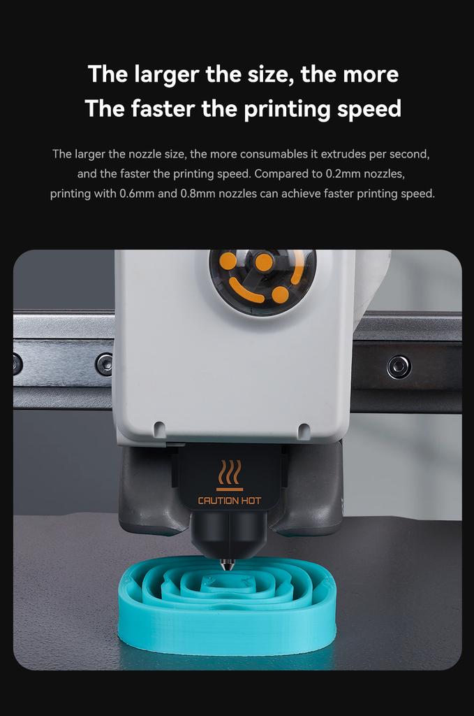 For Bambu Lab A1/A1 Mini Hotend Kit Fast Speed Printing Head Assembly Thermistor Heater 0.2/0.4/0.6/0.8mm Hardened Steel Nozzle