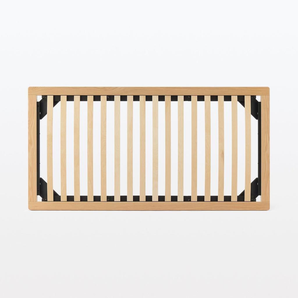 MUJI Wooden Bed Small Width X Depth 202 X Height Oak Veneer 12892137 Sold Frame, Size, 85.5 5.5 Cm, (Legs Separately/Customer Installed)