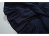 Women's Casual Polo Style Ruffle Dress with Drop Shoulder Sleeves - 2025 Fashion Trend
