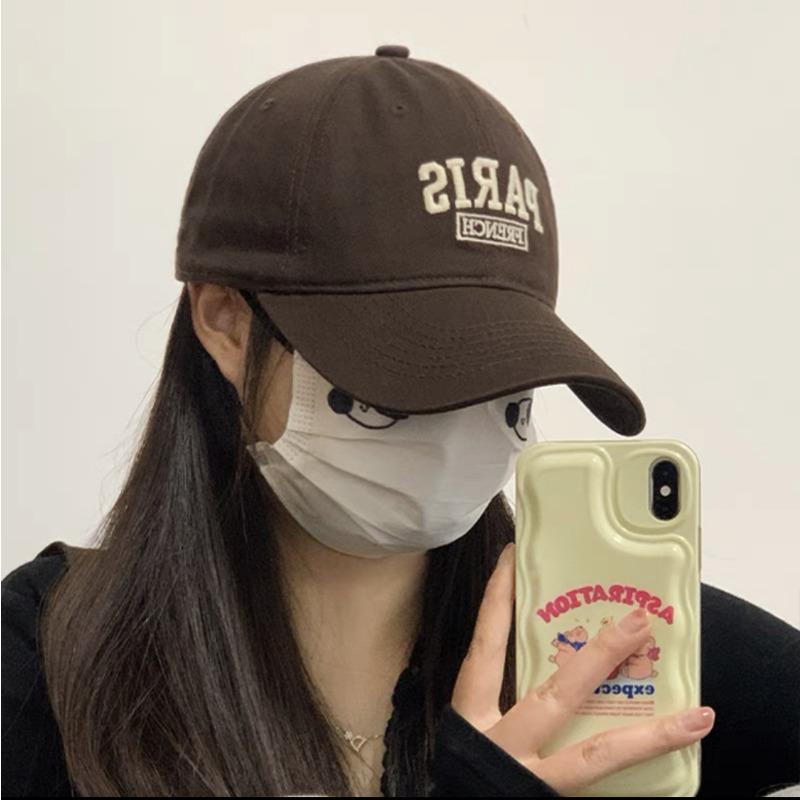 

Tide Spring and Autumn Versatile Men s Hat Wide Brim Baseball Cap Women s Face Small Pure Cotton Soft Top Cap Adjustable