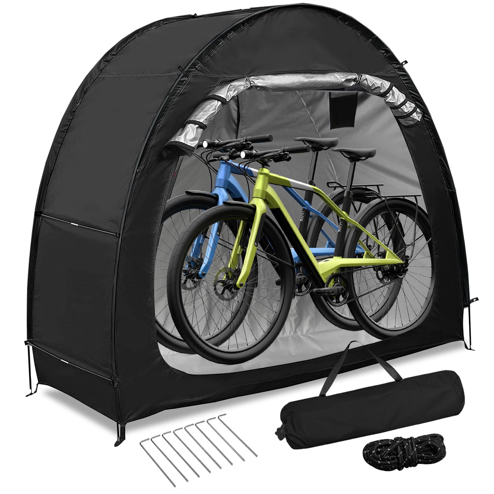 

Велосипед Велосипедный дом Велосипед для улицы Велосипед Защита от УФ лучей Дождь Толстый Уличное хранение 200 x Ширина 80 x Высота Палатка, Гараж, 1-2 велосипеда, Хранение, чёрный