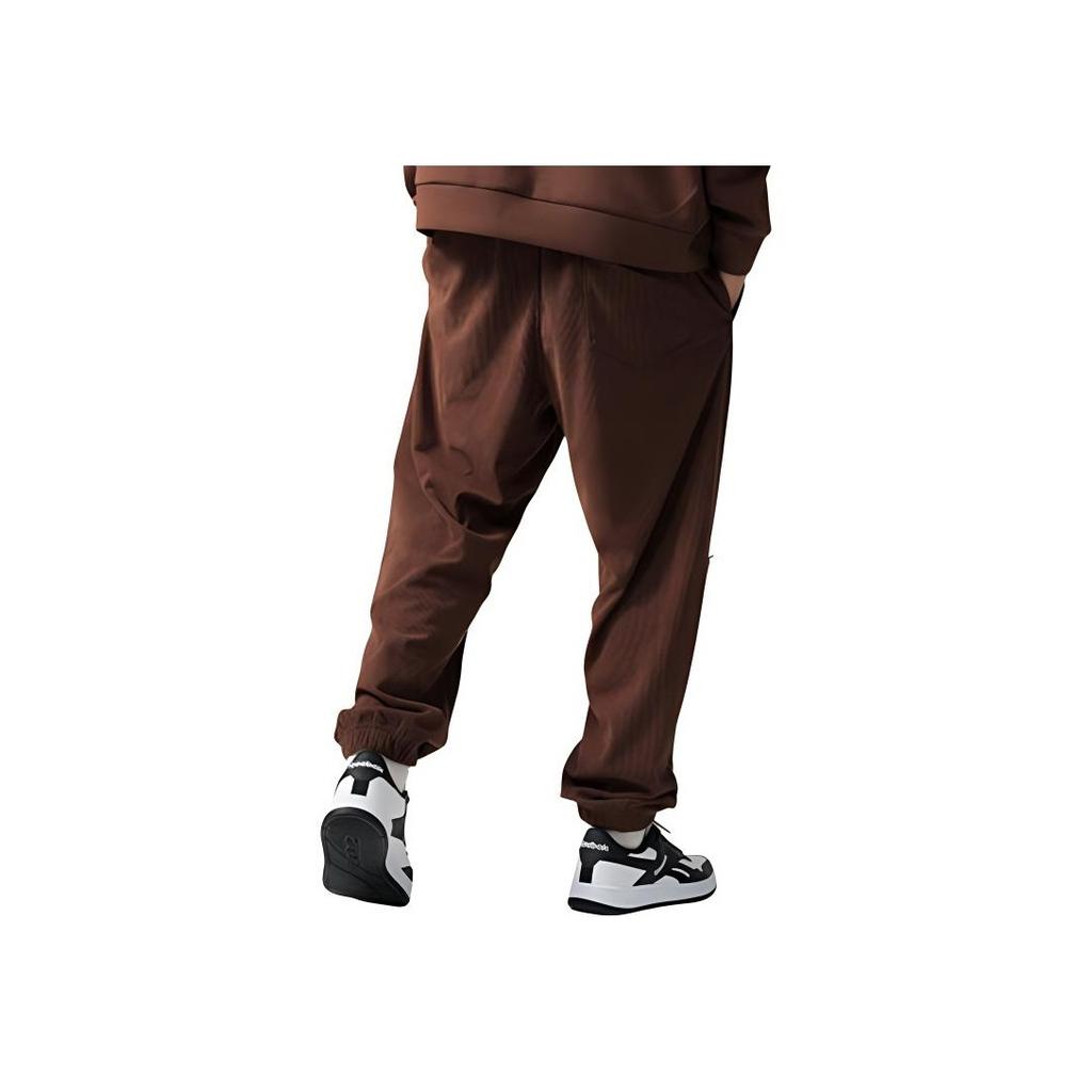 Reebok Casual Fashion Comfortable Tapered Knit Joggers Unisex Joggers Brown 24FRM613UGBR