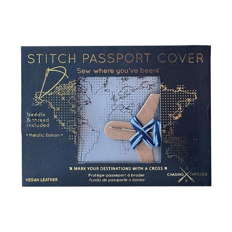 

Вышивай, где ты был: Набор для вышивания крестом обложки для паспорта, вышивка для начинающих, держатель для паспортов, дорожный подарок для семьи белый