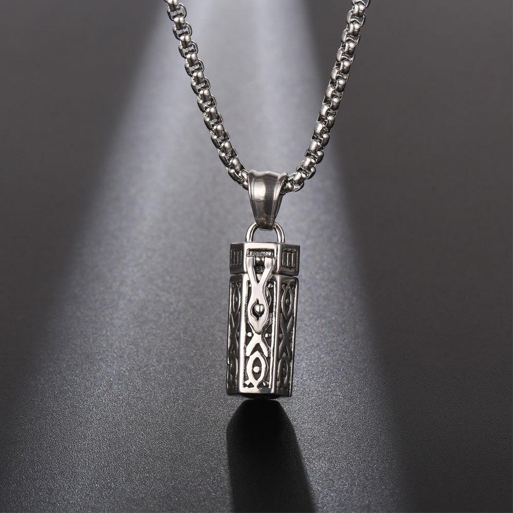 2026 Aromatherapy Essential Oil Necklace, Hollow Pendant, Retro Perfume Bottle Essential Oil Jewelry. 3MM+60CM