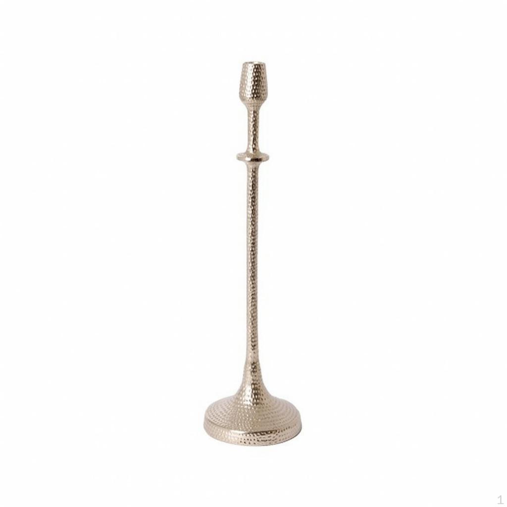Centerpiece Candlestick Holder | Textured Finish, Taper Candle Holder, Elegant LowProfile Design,