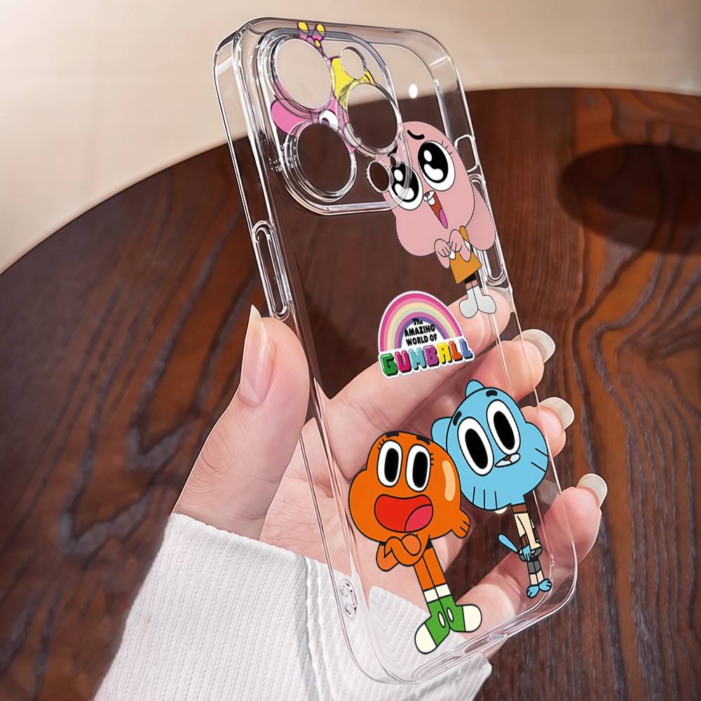 Die erstaunliche Welt von Gumball Hülle für IPhone 17 16 15 14 13 12 Mini 11 Mini Pro Max Transparente Silikonhülle
