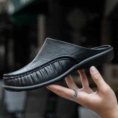 Shoes Men's Slippers EVA Slip On Flats Shoes Walking  Men Half Slipper Comfortable Soft Household Sandals Plus Size 40-47