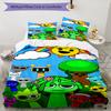 Rainbow Friends Design Seng Sengesæt 1 Dynebetræk + 2 Pudebetræk Blødt Åndbart Husholdnings Sengetøj
