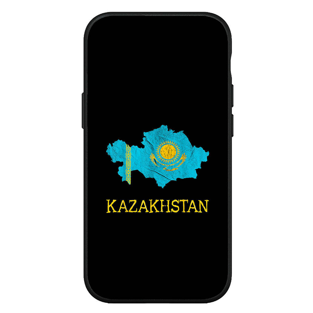 

для iPhone 16 15 X XR Samsung Galaxy S24 S23 Plus Xiaomi Redmi Note 13 12 11 Pro Max 9 10 14 A05 OPPO Huawei чехол синий Казахстан флаг карта телефон чехол for iPhone 16 Pro болюс