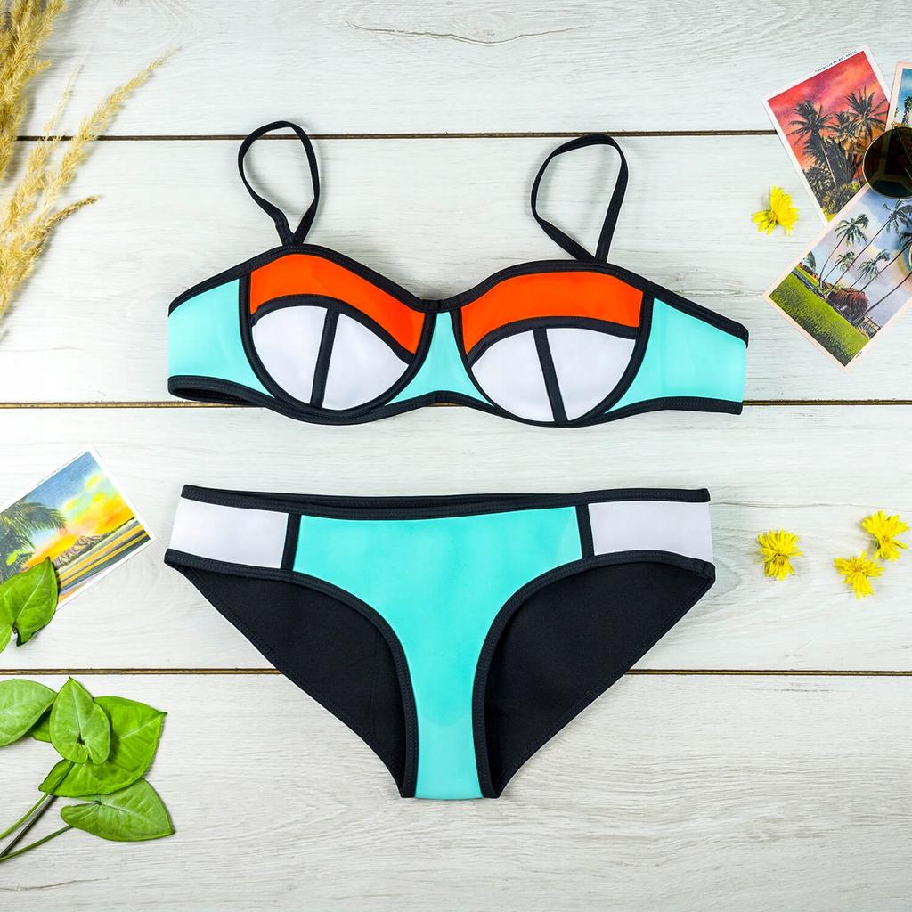 Women's Two-piece Swimsuit, Padded Bikini Set, Shaping Size M Women's Two-piece Swimsuit, Padded Bikini Set, Shaping Size L