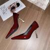 Fashion Spring New Thin Heel Single Shoes Women's Fashion Pointed Shallow Mouth Anti-slip Wear-resistant High Heels