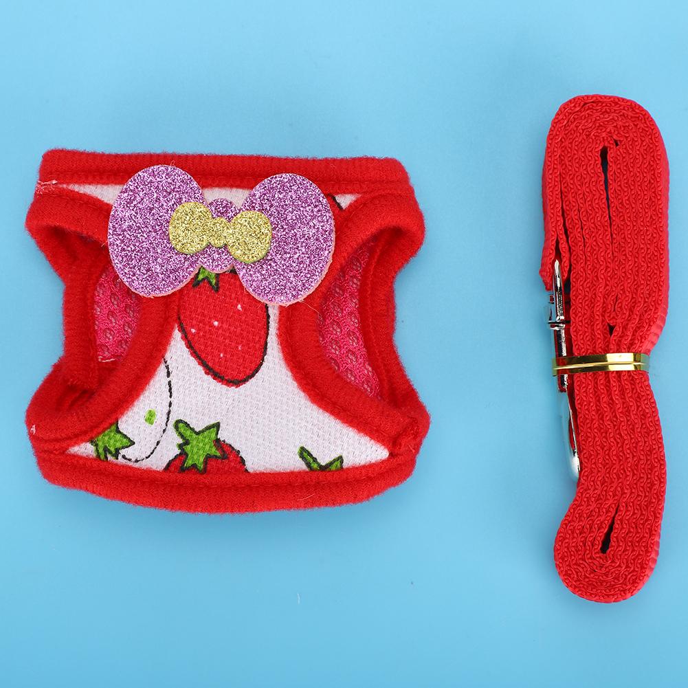 Small Pet Animal Leash Harness Set Comfortable Chest Strap Traction Vest for Rabbit Hamster Guinea PigS