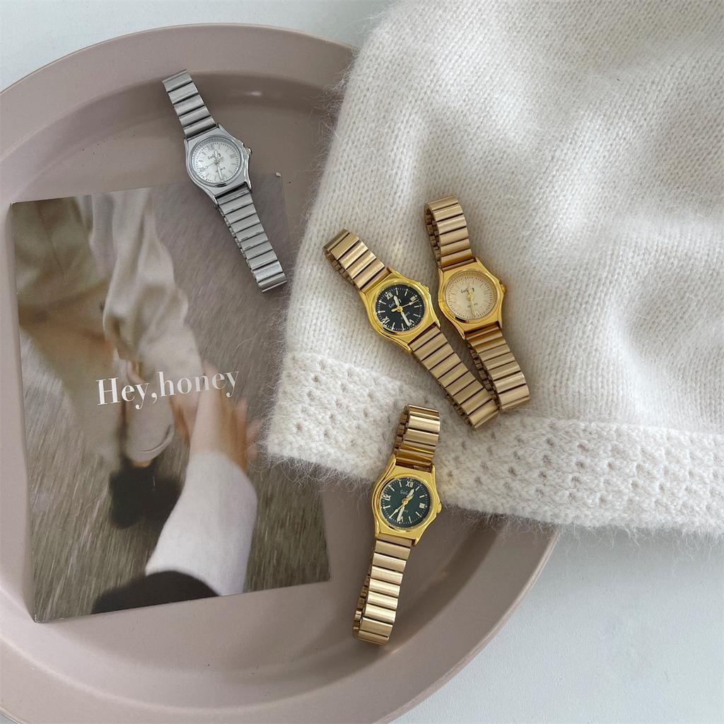 Retro Black Gold Bamboo Joint With High Sense Watch Women'S Simple Small Dial Temperament Women'S Exquisite Quartz Supply