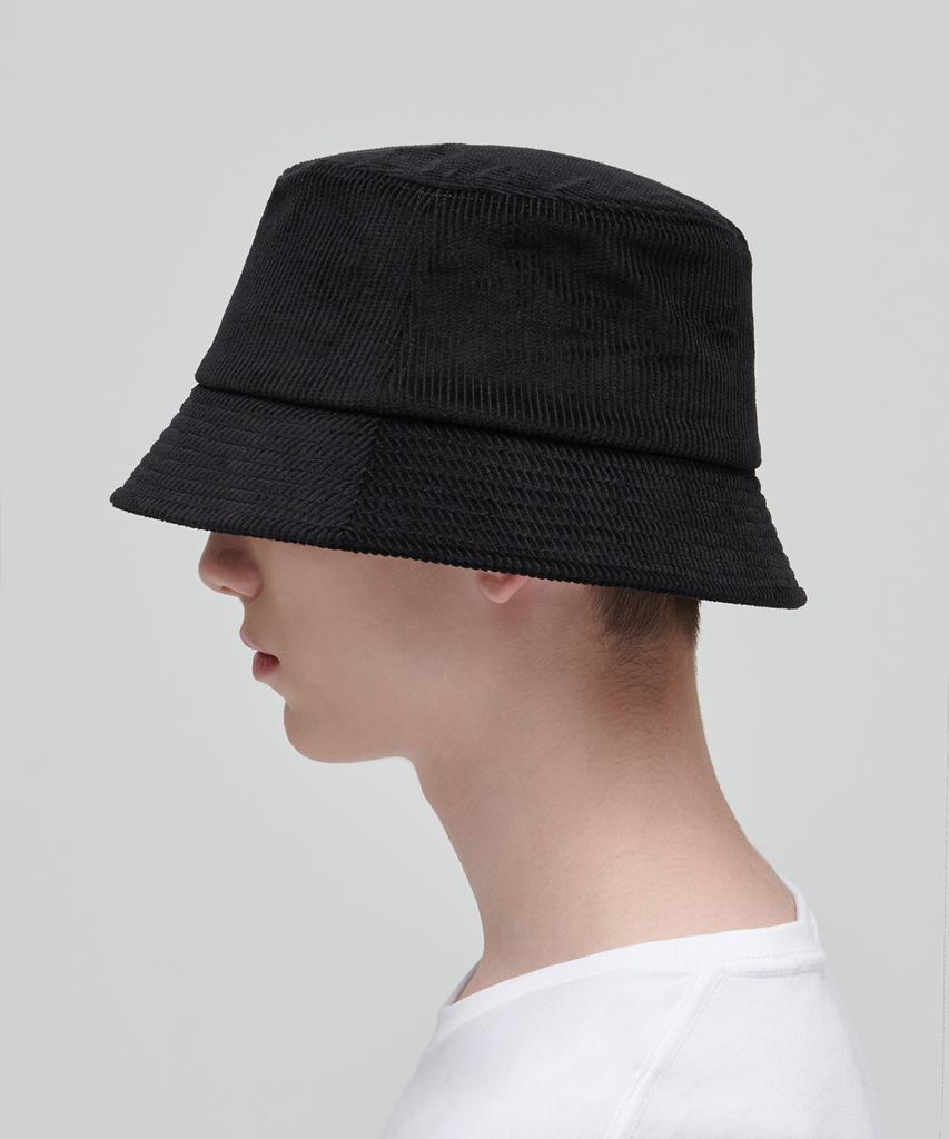 MUSINSA STANDARD Oversized Corduroy Bucket Hat [Black]