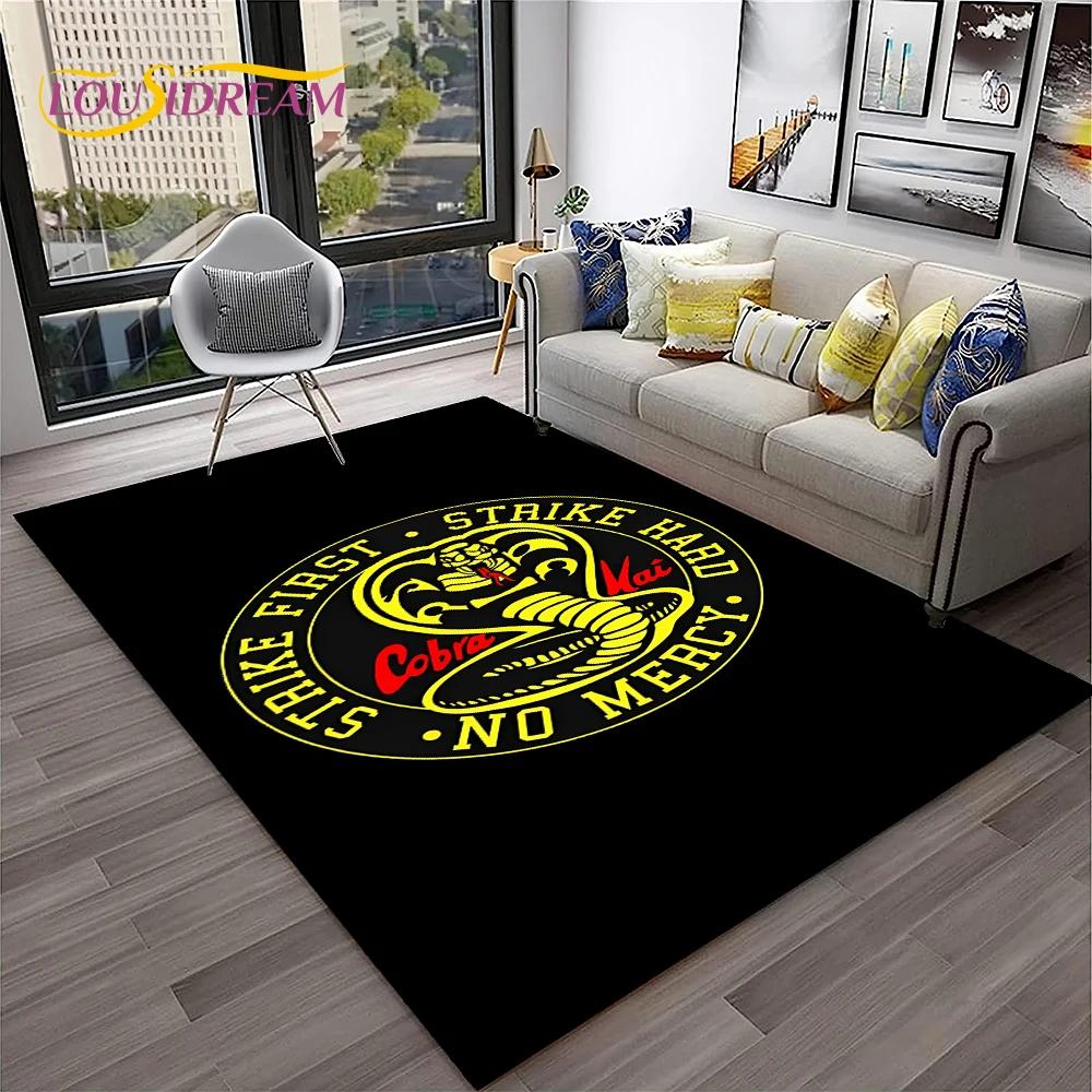3D Cobra Kai Amanda TV Karate HD-Teppich für Zuhause, Wohnzimmer, Schlafzimmer, Sofa, Fußmatte, Dekor, Kinderspielbereich, Teppich, rutschfeste Bodenmatte