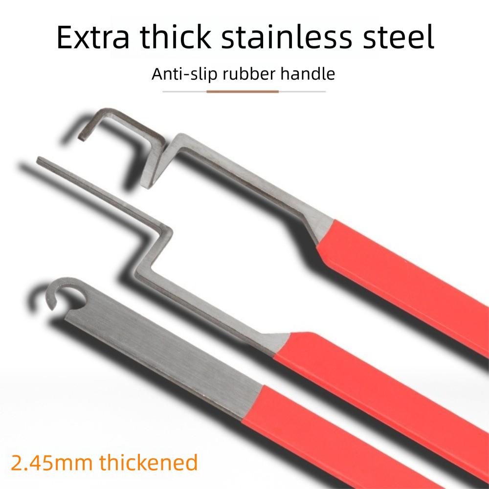 3pcs/set Stainless Steel Windows Unlocking Tool Convenient Design Non-slip Grip Lock Picking Set Casement Windows Unlocking Tool