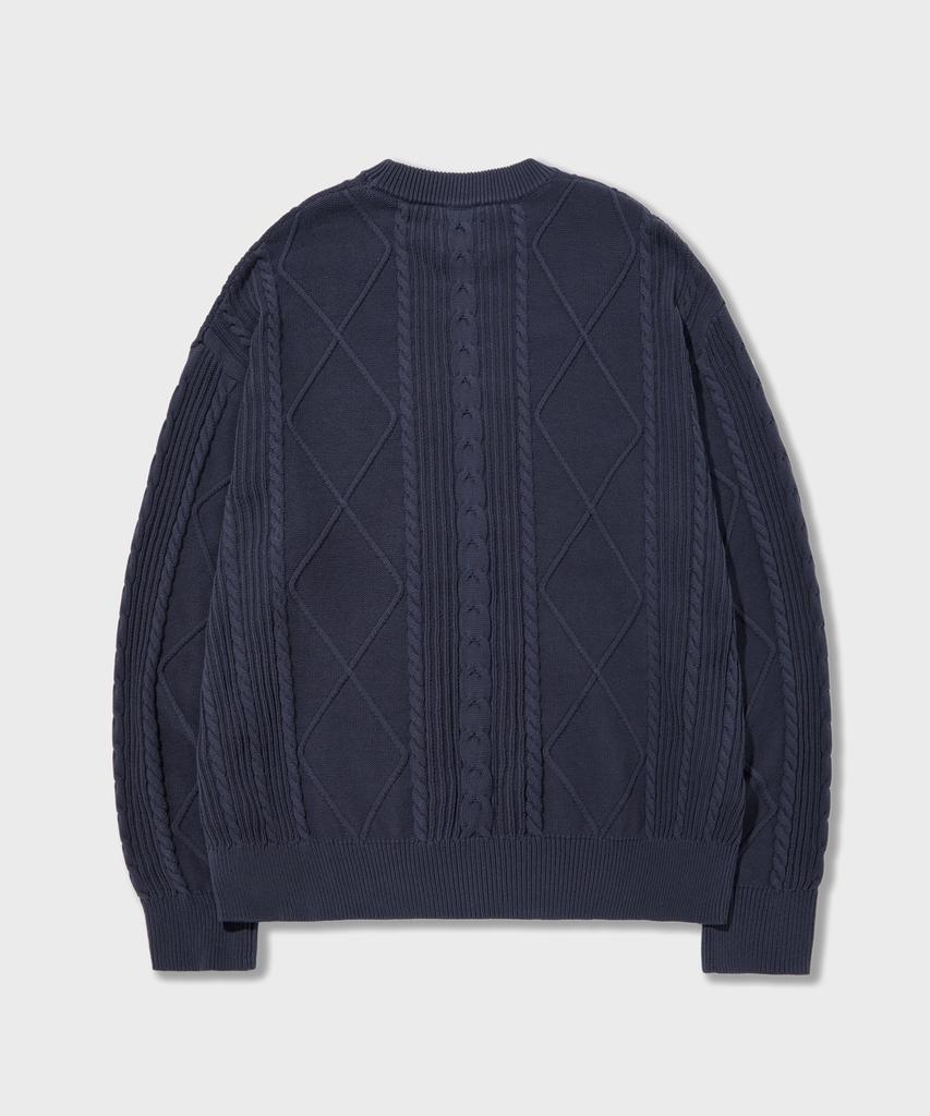 AMFEAST Seaman Washed Cotton Knit Washed Navy