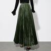 Sibaoshe Vintage High-Waist A-Line Split Maxi Skirt