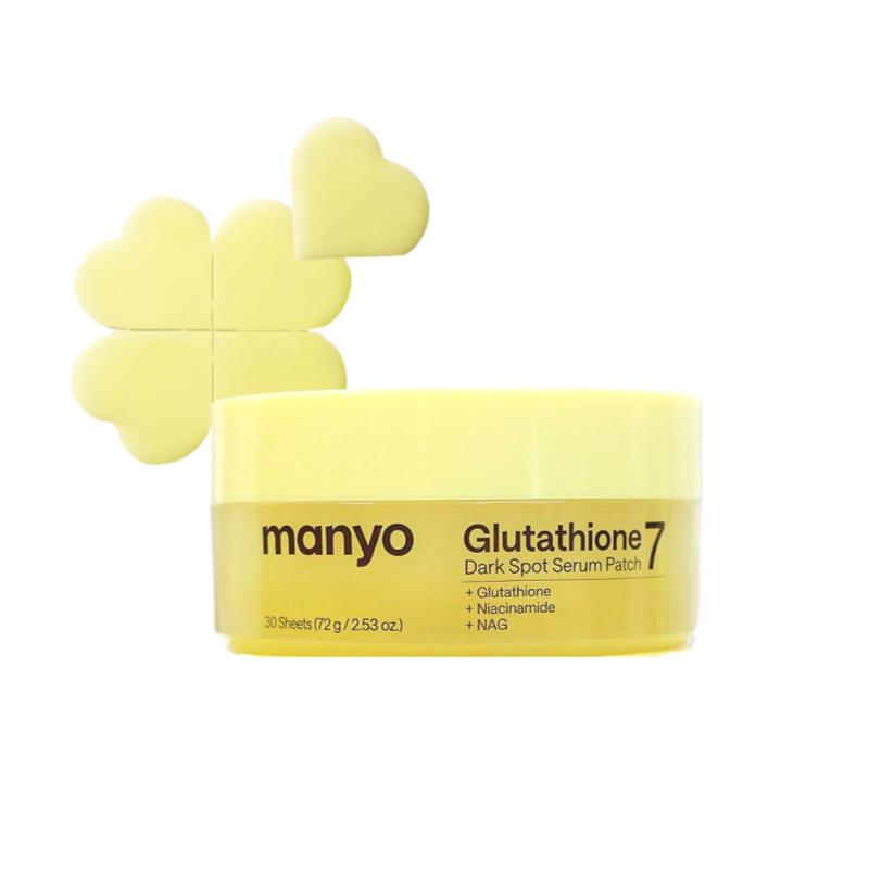 Manyo Factory Patch Glutatione7 per Macchie Scure | Schiarimento Intensivo & Cura Localizzata delle Imperfezioni | 30 Fogli (72 g)