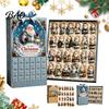 Unique Summer Christmas Decorations 2026 Beach Santa Advent Calendar, 24-Day Acrylic Ornament Set with Tropical Theme Surfing Figures, Tree