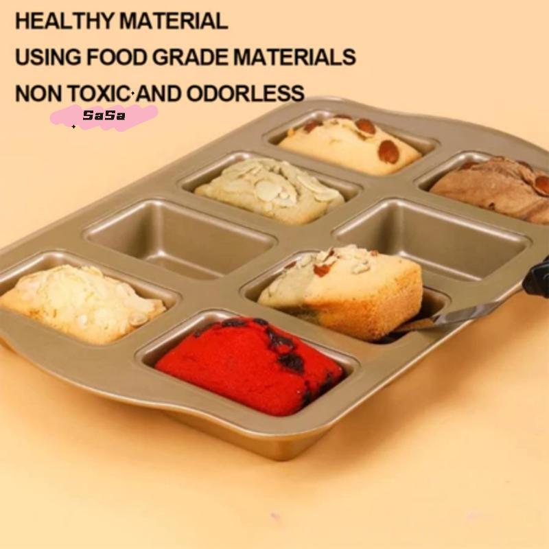 1Pcs Non-Stick 8-Mold Baking Tray Mini Loaf Pans Cupcake Muffin Oven Baking Mold Home Cooking Tool