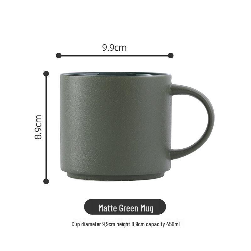 Keramik-Kaffeetasse mit Deckel, matt glasiert