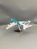 Diecast Resin 47cm Japan ANA Airways Model A380 Green Sea Turtle Plane With Stand & LED 1/160 Scale Airplane Collection