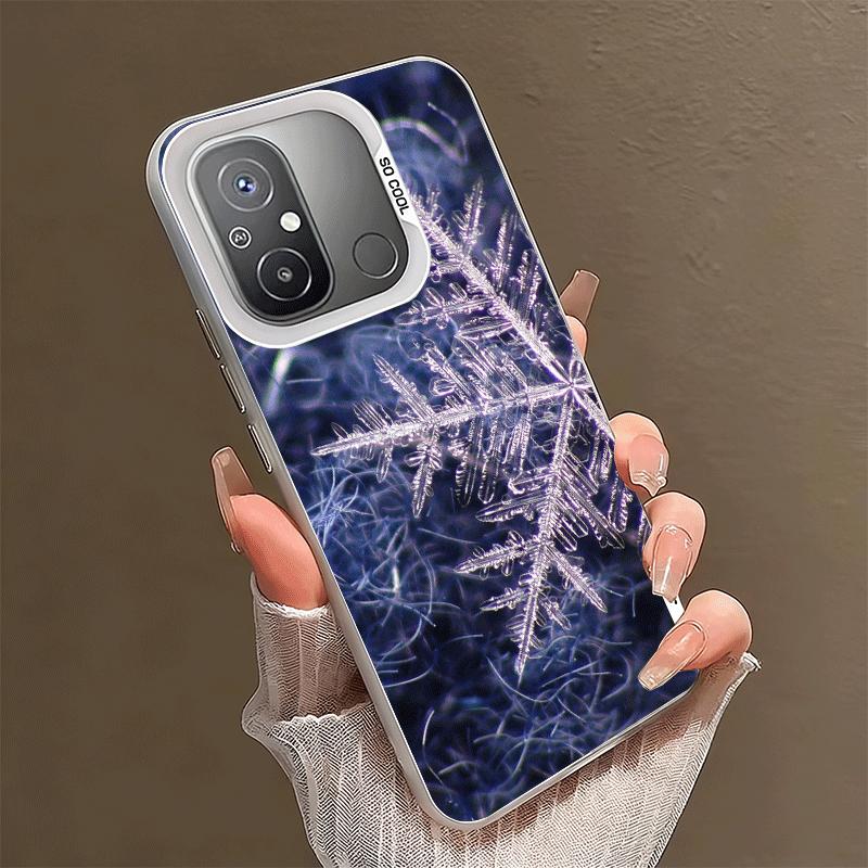 Snow Snowflake Winter Cold Shockproof Phone Case for Xiaomi Poco X7 X6 X5 X3 Pro F7 Ultra M8 Redmi 15C 15 14C 13C 12C 10C 13 12